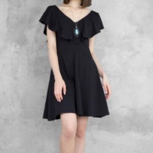 Black Leandra Ruffle Dress | francesca's NEW